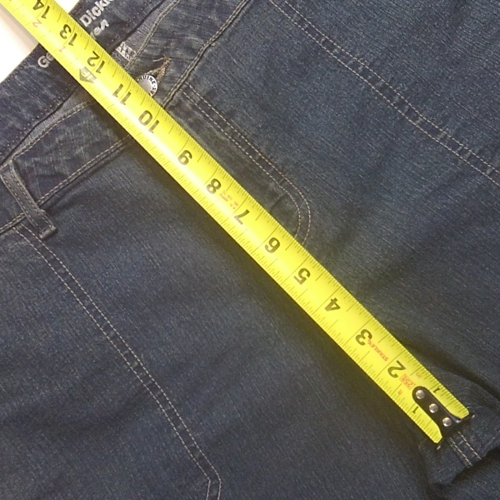 Women Genuine Dickies Relaxed Plus Size Stretch Denim Shorts Sz 18 - Picture 3 of 8